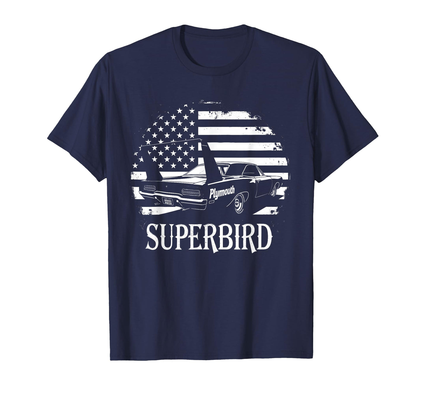 Old School Plymouth Superbird Classic car American Flag T-Shirt