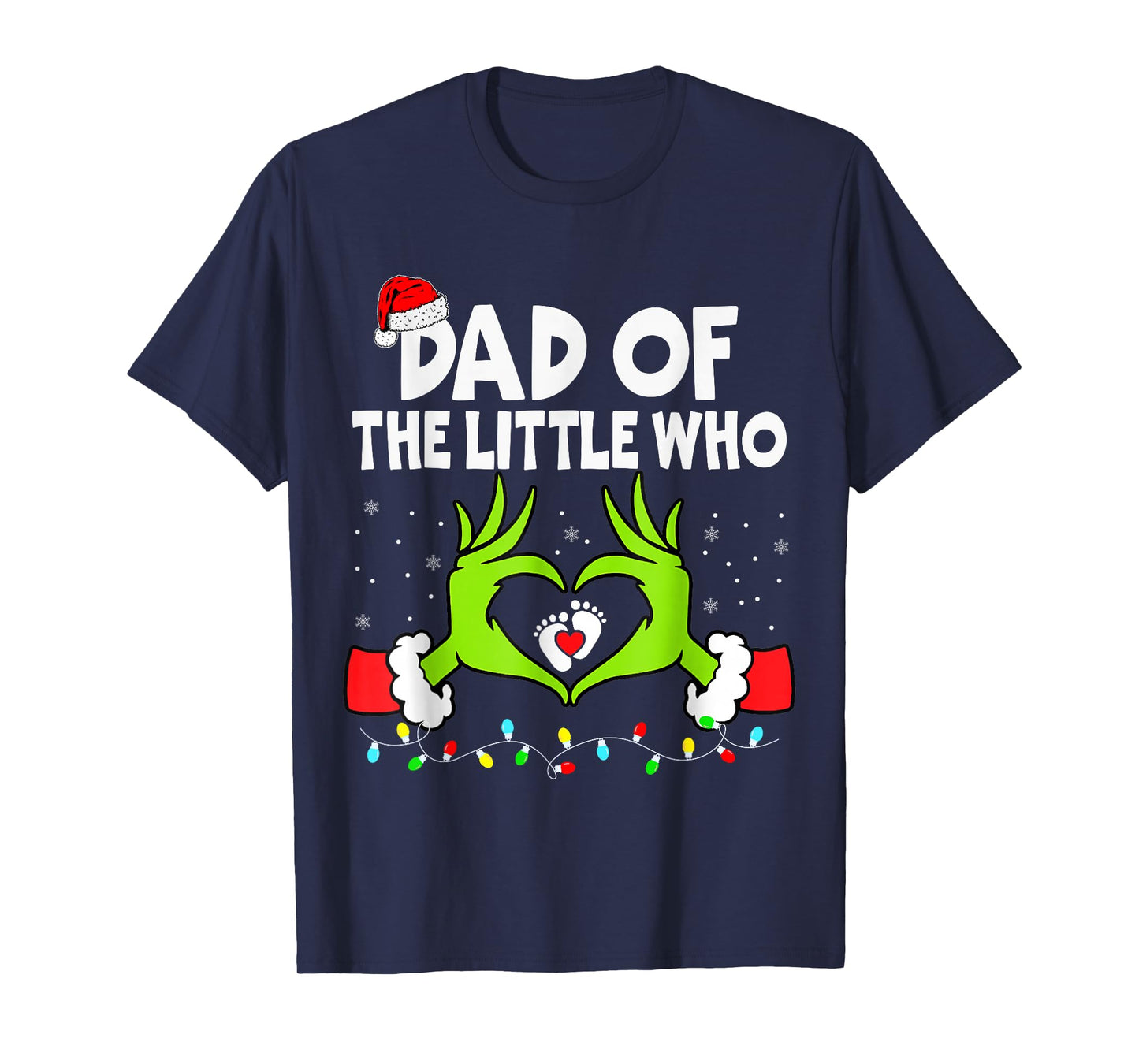 Dad of The Little Who Funny Christmas Pregnancy Announcement T-Shirt
