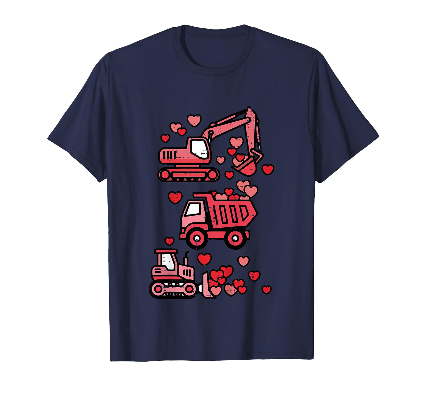 Kids Valentines Day Excavator Truck Valentine Boys Toddler Kids T-Shirt