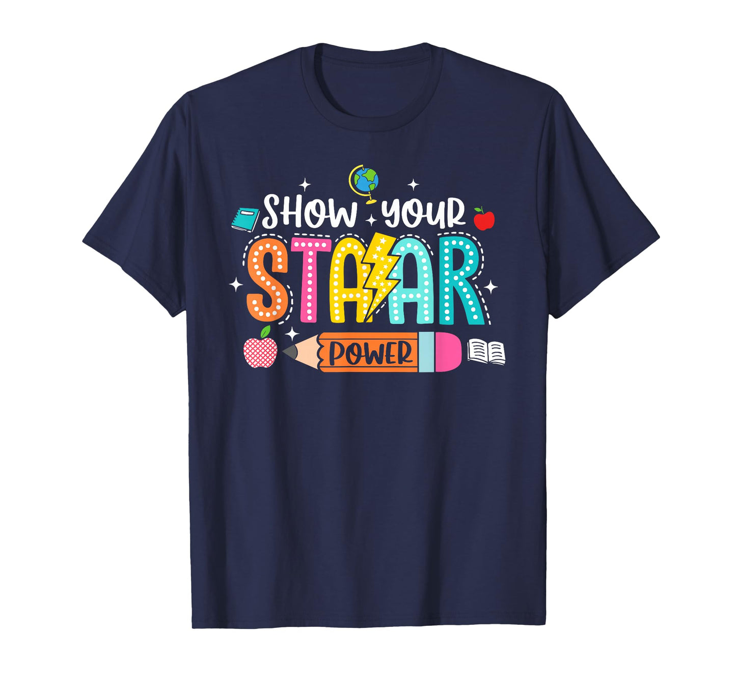Groovy Show Your STAAR Power Teacher Testing Exam Test Day T-Shirt