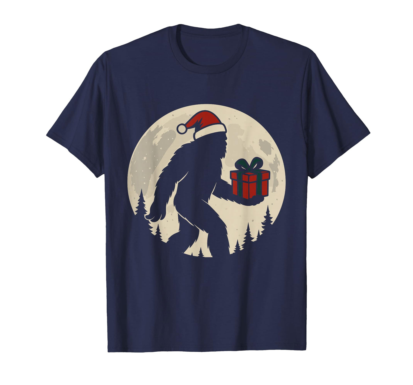 Bigfoot Santa Christmas Sasquatch Xmas T-Shirt