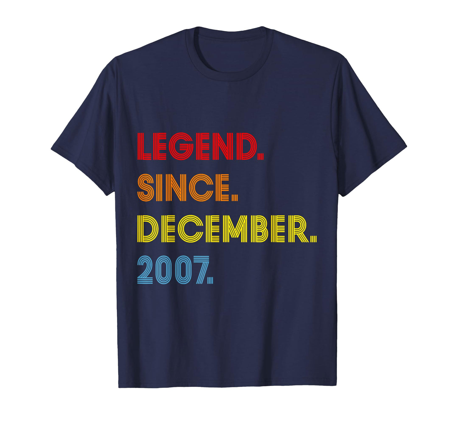18 Year Old Legend Since December 2007 18th Birthday Boy T-Shirt