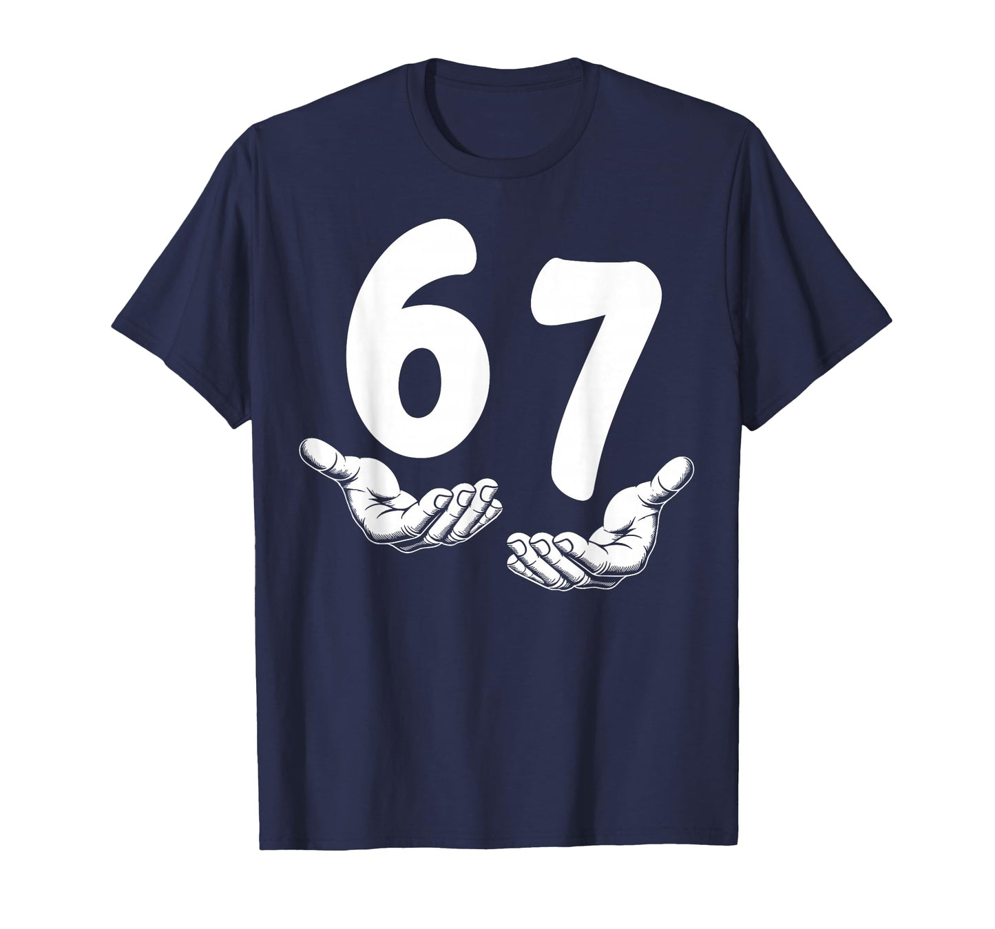 Six Seven 6 7 Meme Hands Funny Kids Teen Boys T-Shirt