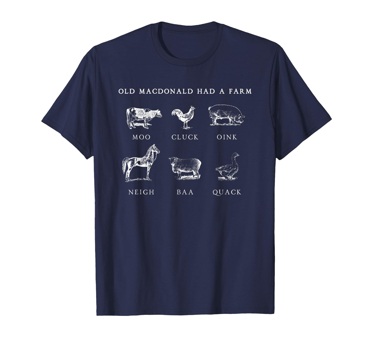 Animal Sounds Moo Cluck Oink Neigh Baa Quack T-Shirt