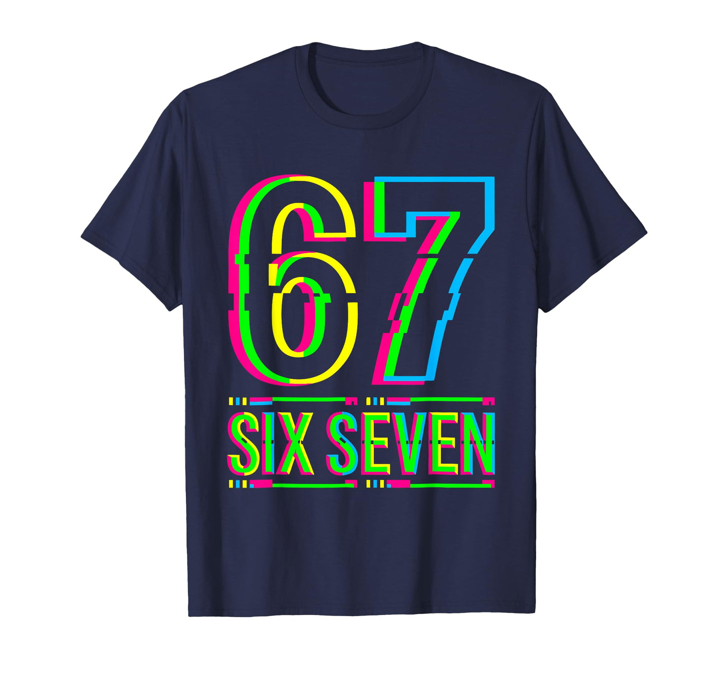 Retro 67 Meme Funny Six Seven Meme 6 7 Meme 6 7 T-Shirt