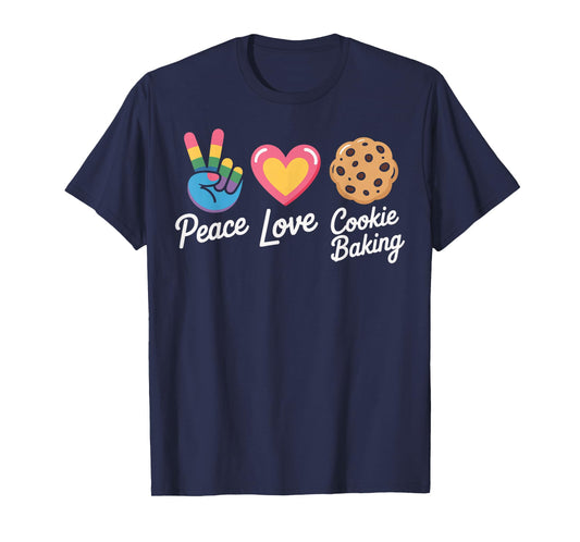 Peace Love Cookie Baking T-Shirt