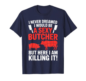 Funny Butcher Design for Men Women Butchery Meat Butcher T-Shirt