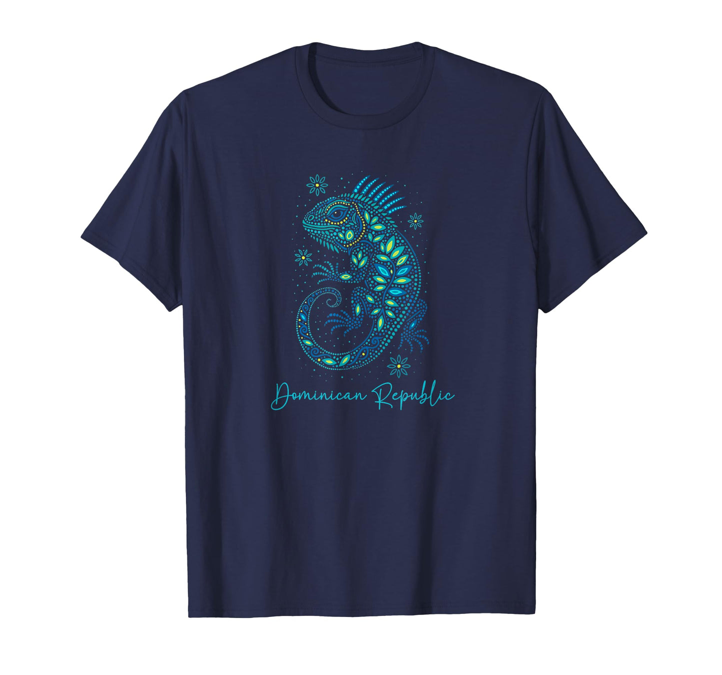 Dominican Republic Huichol Iguanas Art Souvenirs T-Shirt