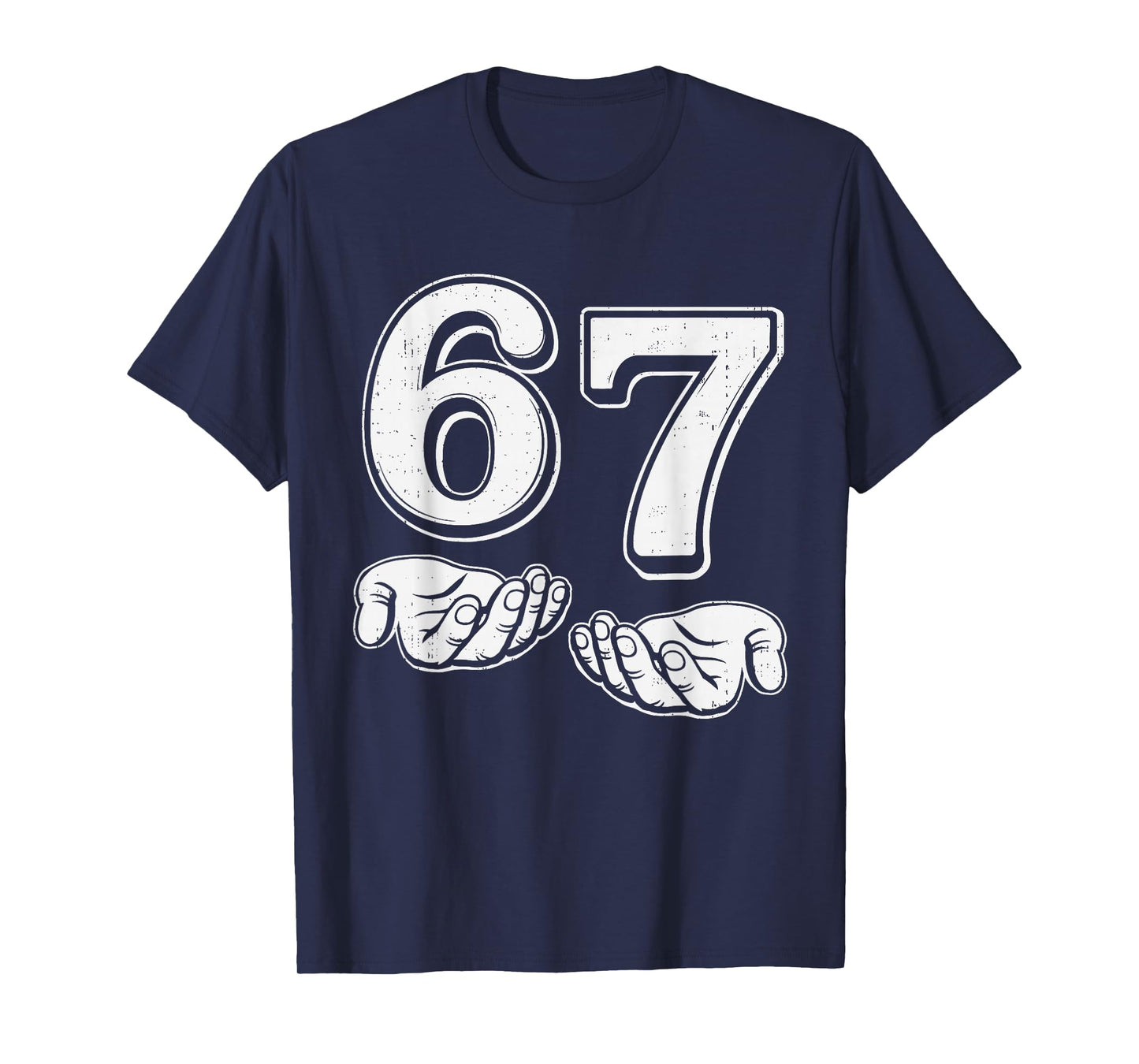 Six Seven 6 7 Meme Gen Alpha Slang 6 7 Hands Mens Boys Kids T-Shirt