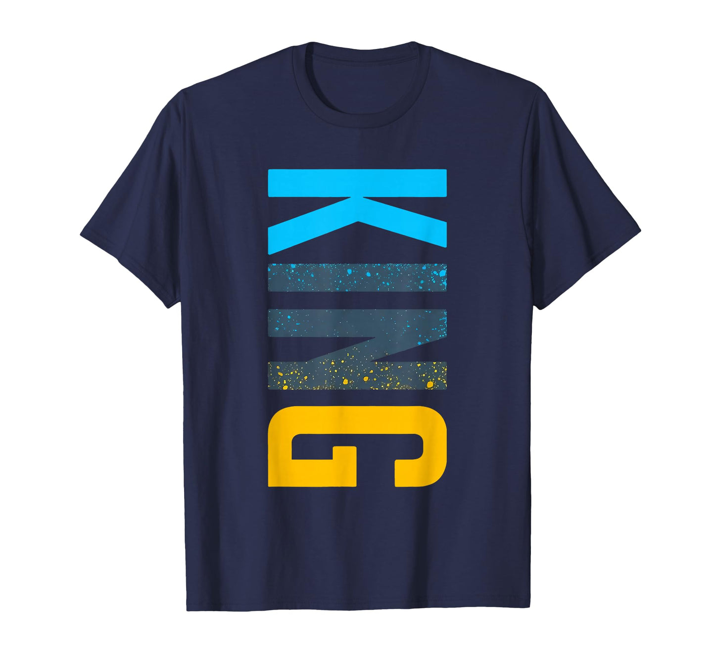 King Vertical Streetwear Matching Gamma Blue T-Shirt