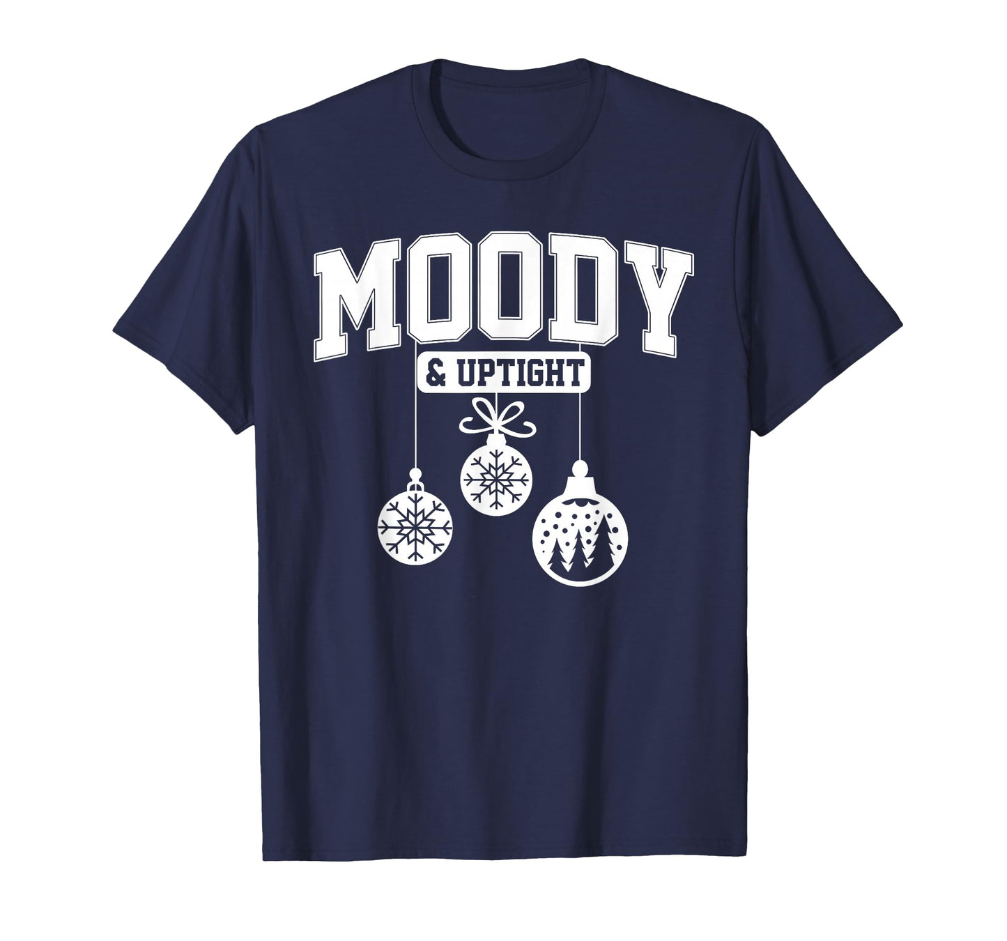 Merry and Bright Moody and Uptight Christmas Couple Matching T-Shirt