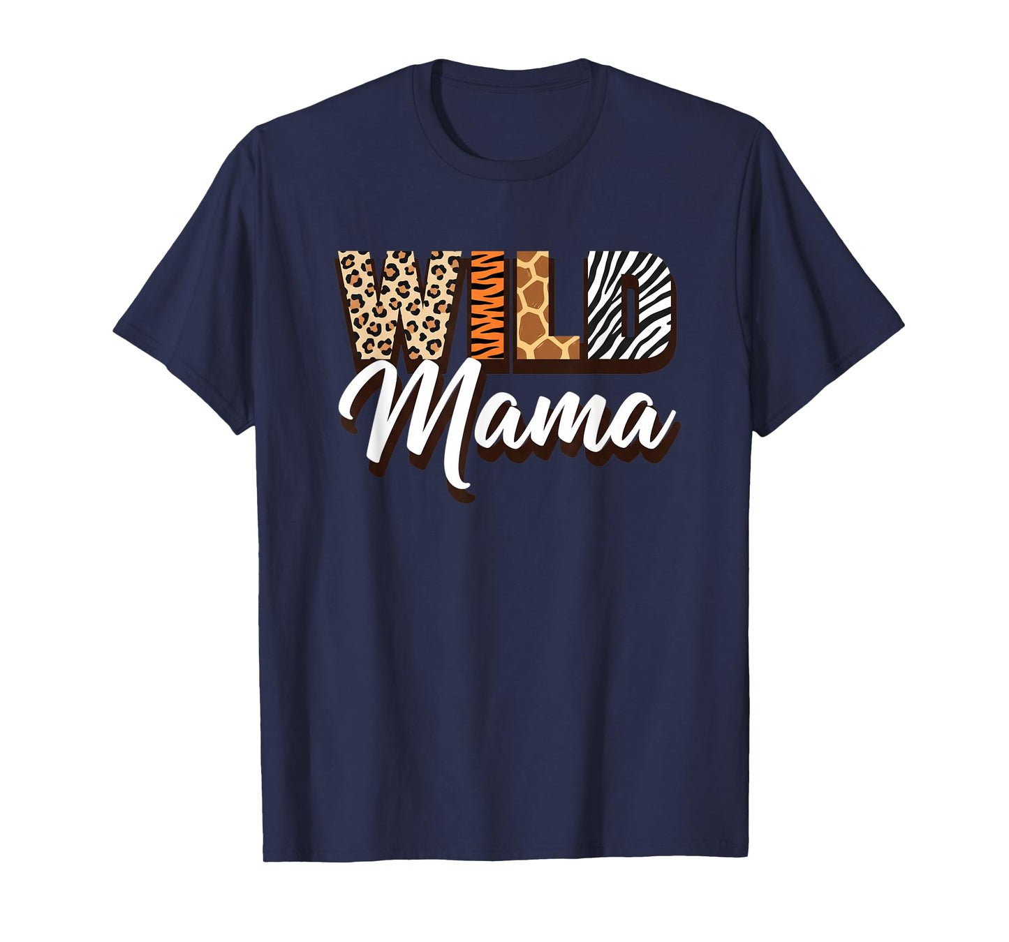 Wild Mama Jungle Animals Mom Birthday Kids Party Mom T-Shirt