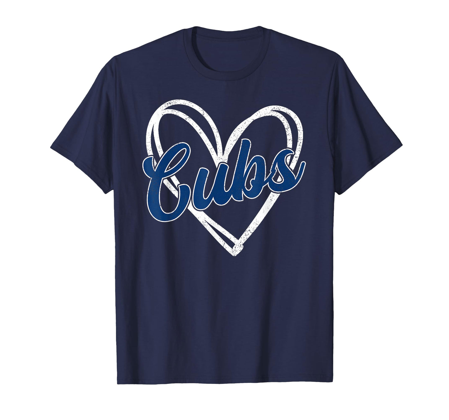 Vintage Cubs Name Heart for Men Women and Kids T-Shirt
