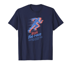 Run The Race Bible Verse Timothy Corinthians Subtle Faith T-Shirt