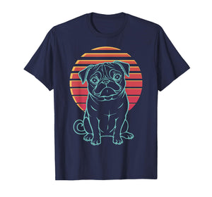 Pug Lover Dog Owner Retro Synthwave 80s T-Shirt