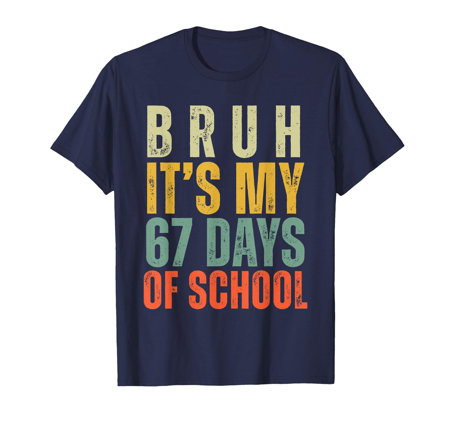 Bruh It's My 67 Days of School Dabbing Boy Funny Six Seven T-Shirt