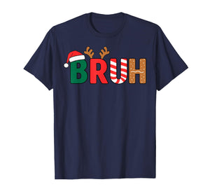 Bruh Christmas Shirt Teens Boys Xmas Kids Funny Christmas T-Shirt