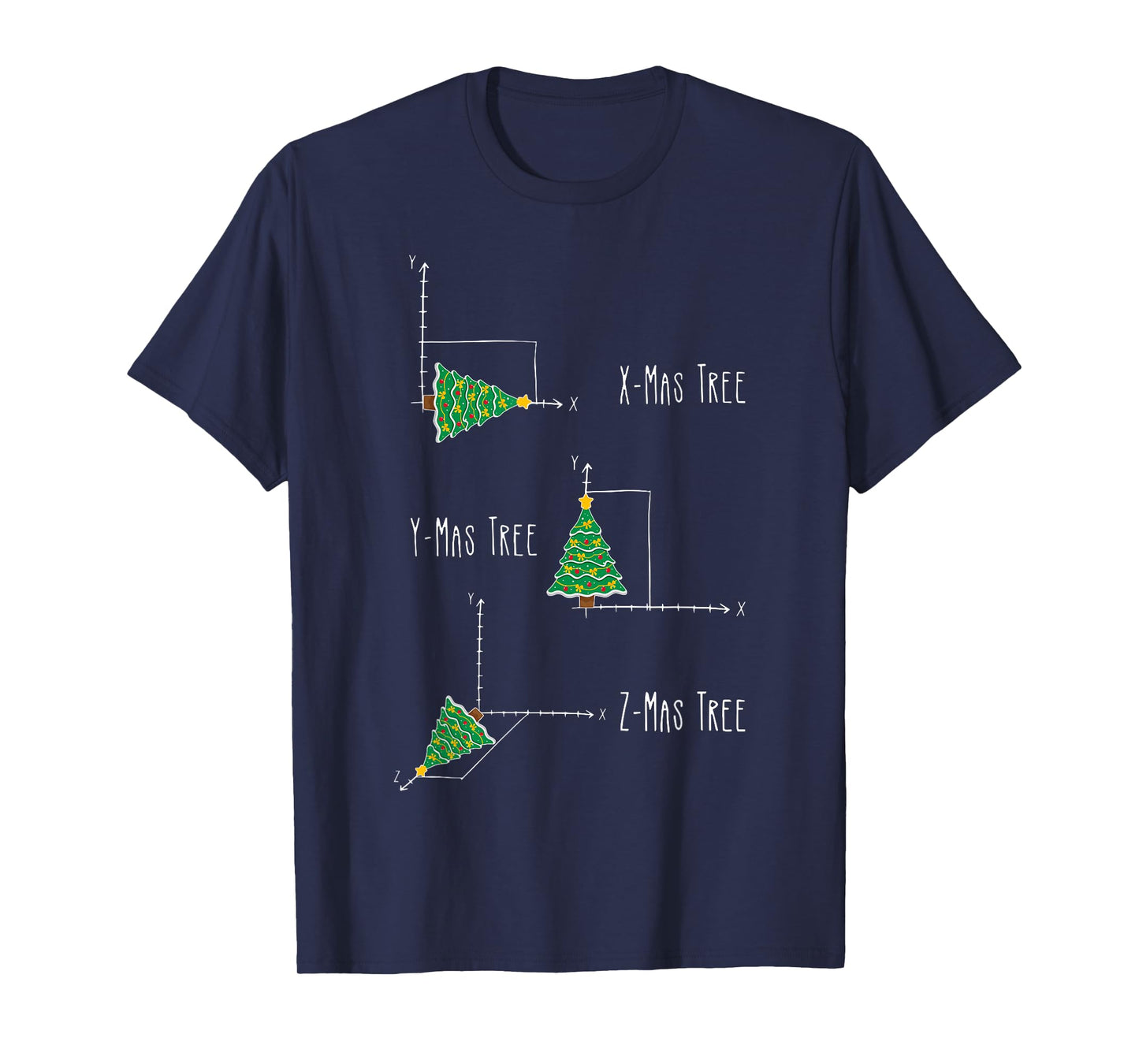 Xmas Ymas Zmas Tree Math Nerd Christmas T-Shirt