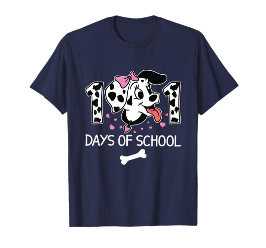 100 Days of School Dalmatian Dog Boy Kid 100th Day of School T-Shirt