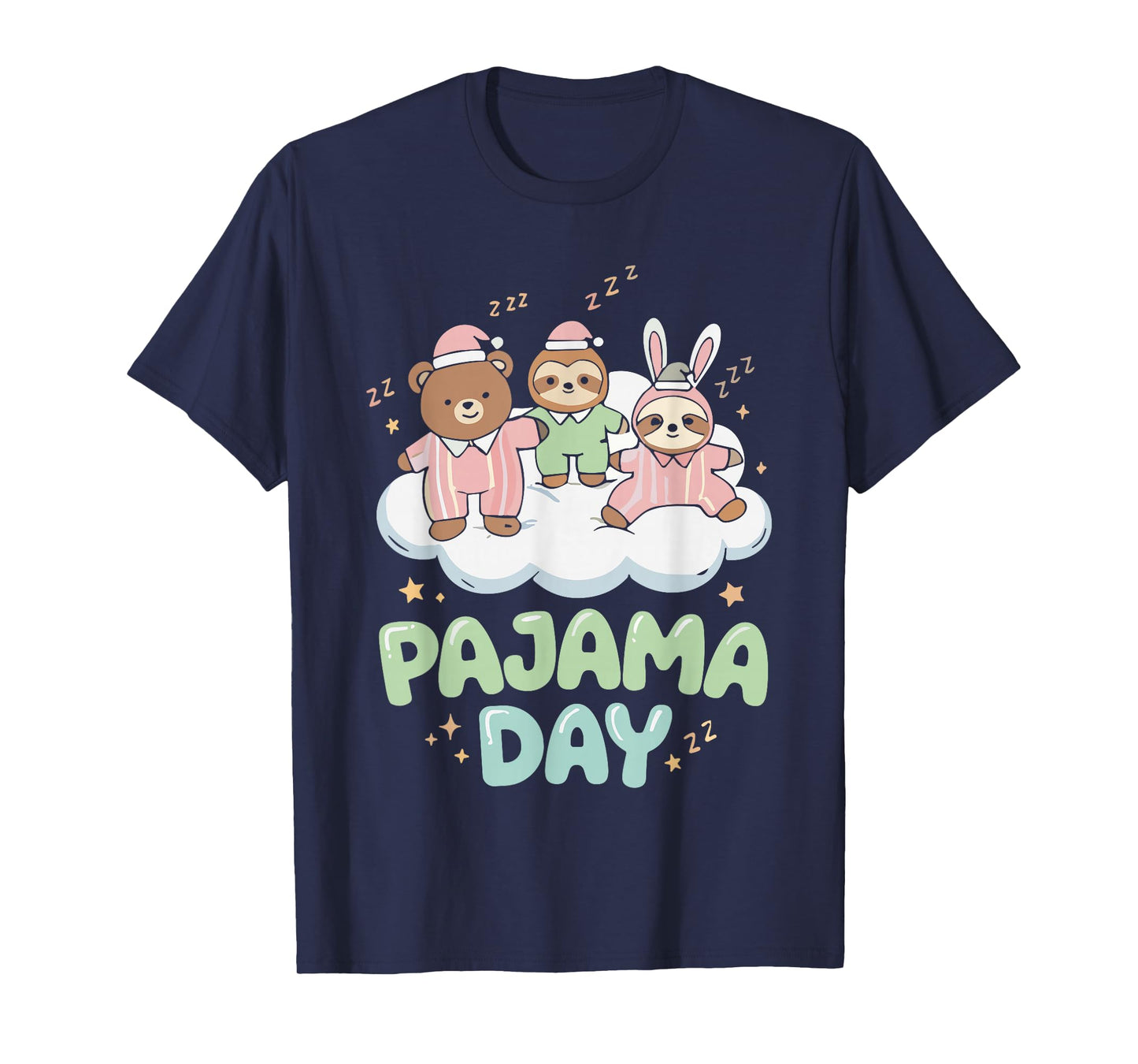 Teacher Pajama Day Shirt, Funny Cloud Sleepover School T-Shirt