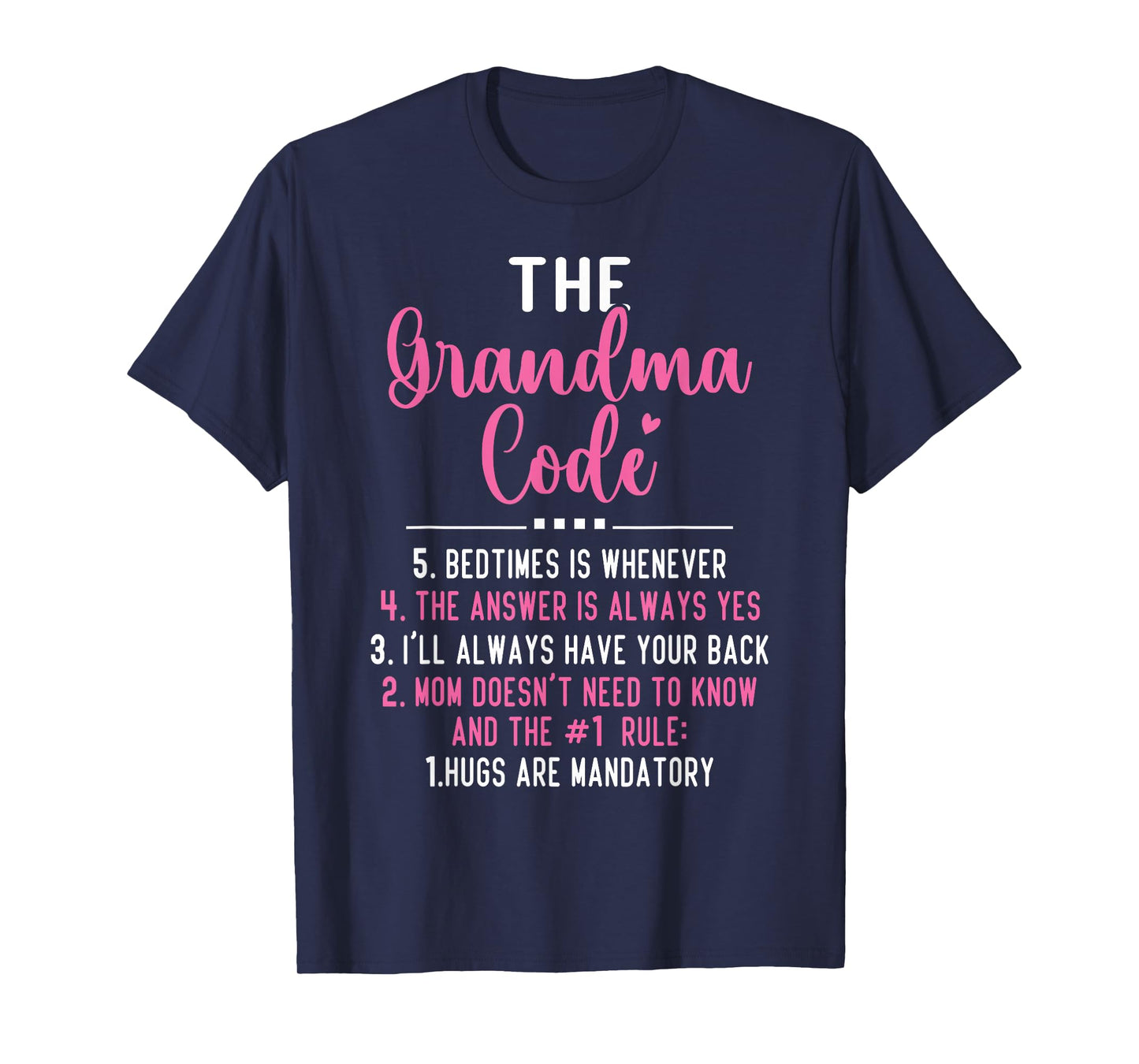 The Grandma Code Granny Grandparent Grandmother T-Shirt