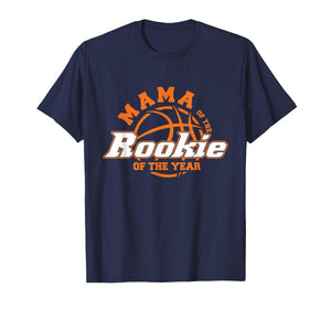 Mama of Rookie 1st Basketball Bday Theme Matching T-Shirt