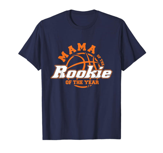 Mama of Rookie 1st Basketball Bday Theme Matching T-Shirt