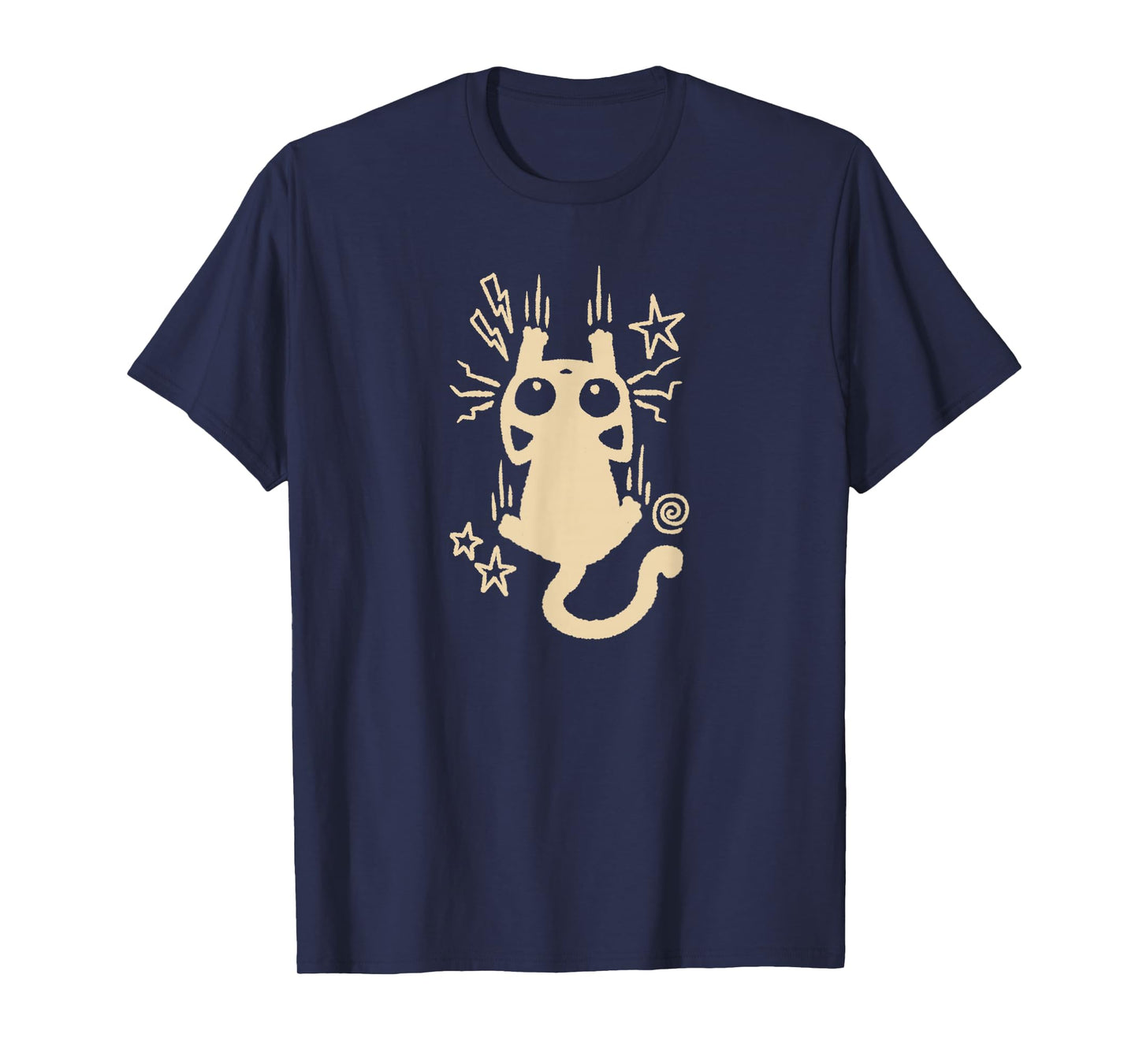 90s Y2K Clinging Tomcat Cat Leaving Scratch Marks T-Shirt