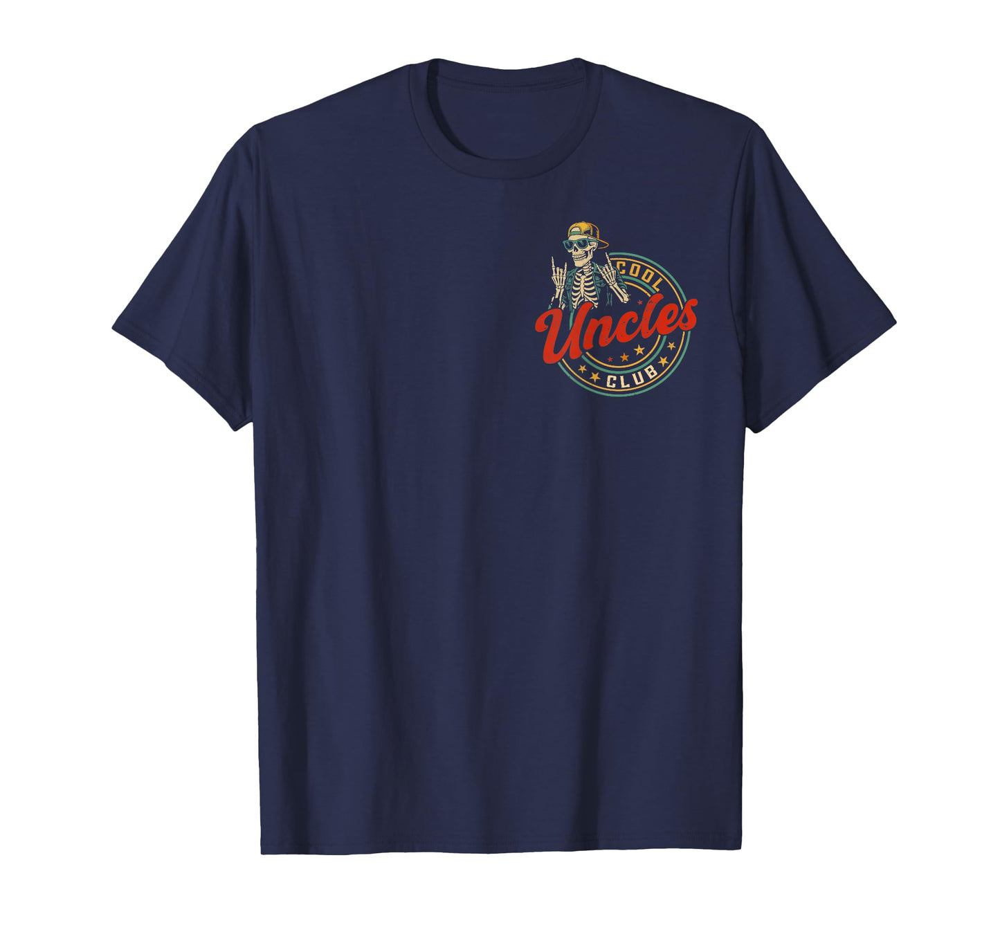 Cool Uncles Club Shirt Funny Skeleton Uncle Men Fathers Day T-Shirt