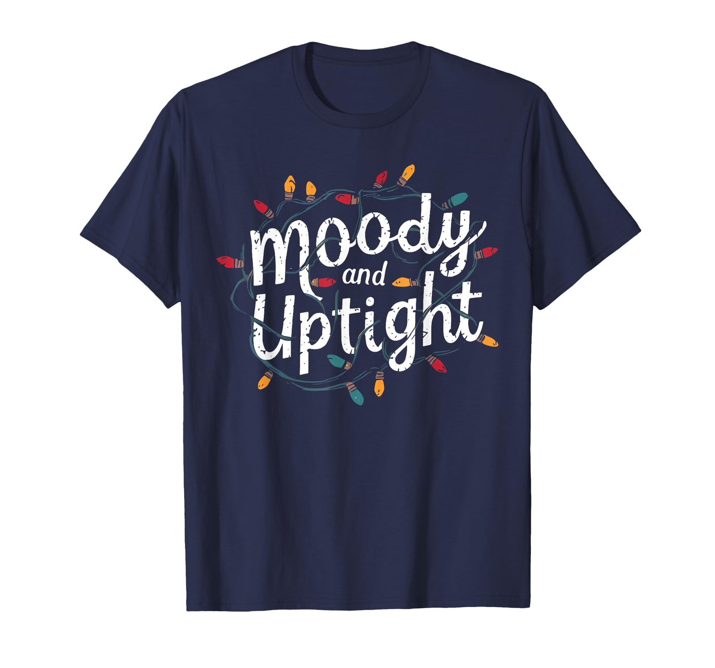 Merry and Bright Moody and Uptight Christmas Couple Matching T-Shirt