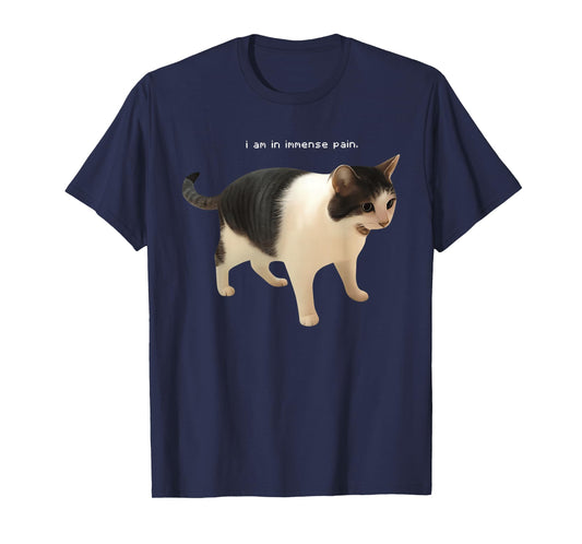 I Am in Immense Pain Funny Cat Meme Quote T-Shirt