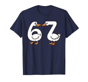 Funny 67 Goose Silly Brain Rot Teacher Gen Alpha Six Seven T-Shirt