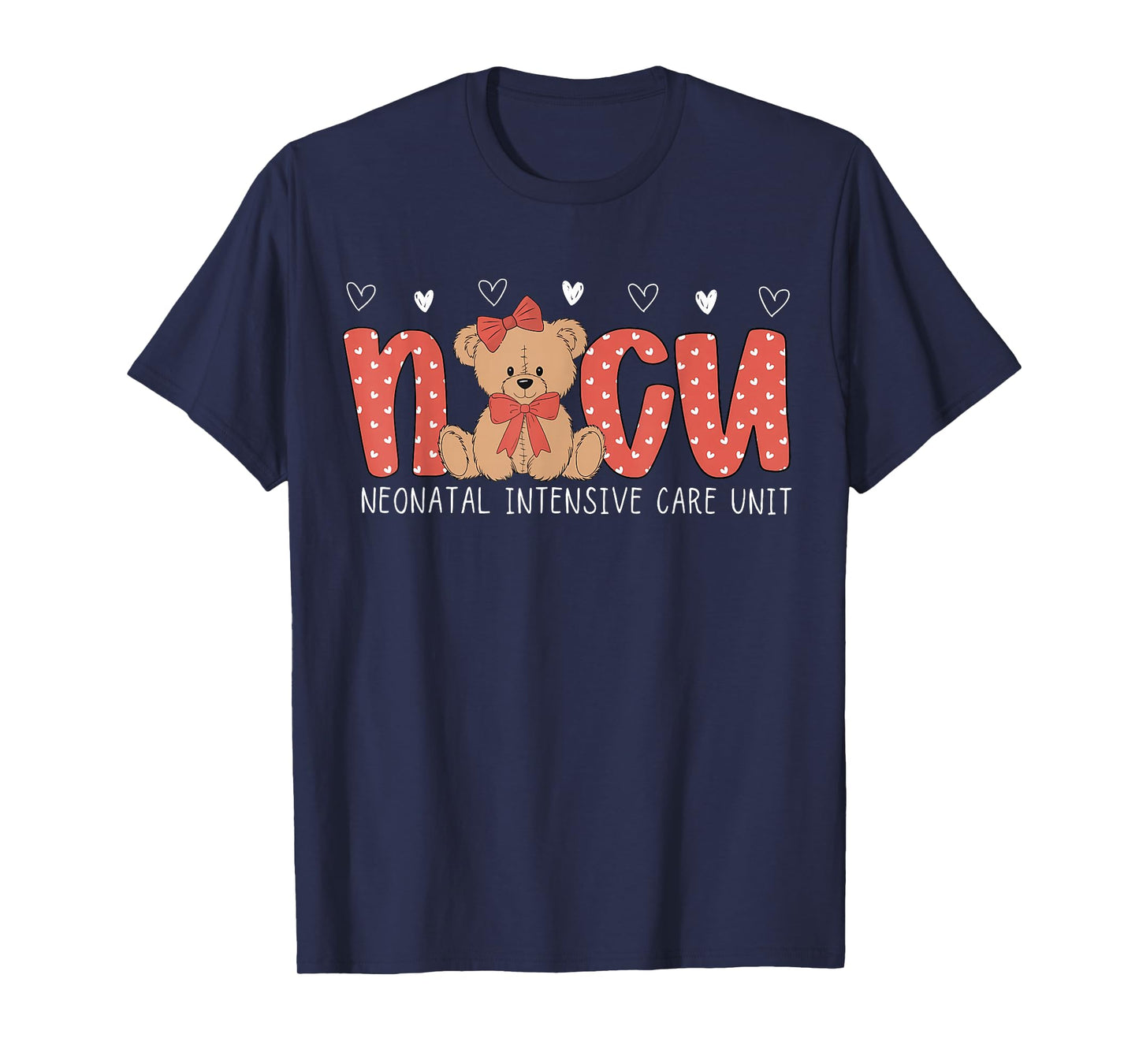 NICU Valentine Nurse Cute Bear Neonatal Intensive Care Unit T-Shirt