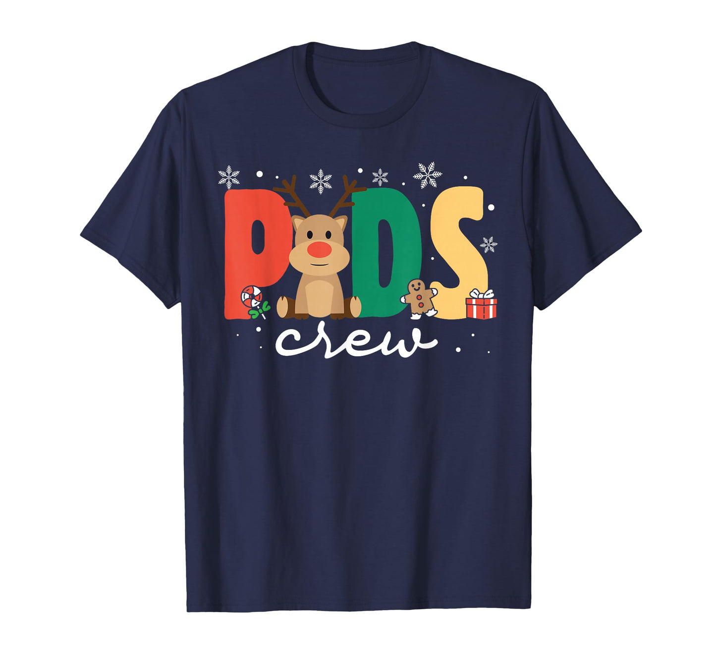 Retro Peds Crew Christmas Pediatric Nurse Nursing Group T-Shirt