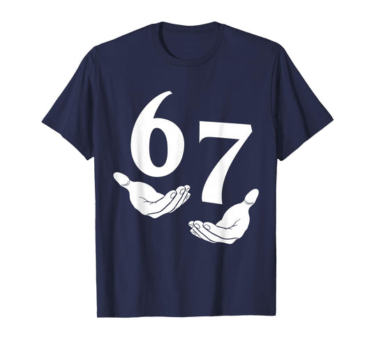 67 Six Seven 6 7 Kids 67 Youth Boys 6-7 Meme Funny Hands 67 T-Shirt