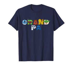 Star Wars Grandpa Character Letters Family Trip Matching T-Shirt