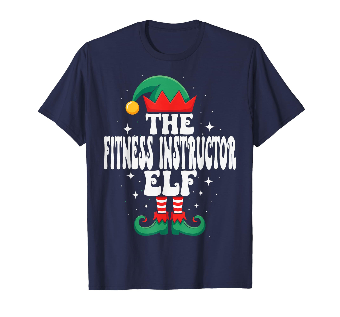 The Fitness Instructor Elf Funny Christmas Matching Family T-Shirt
