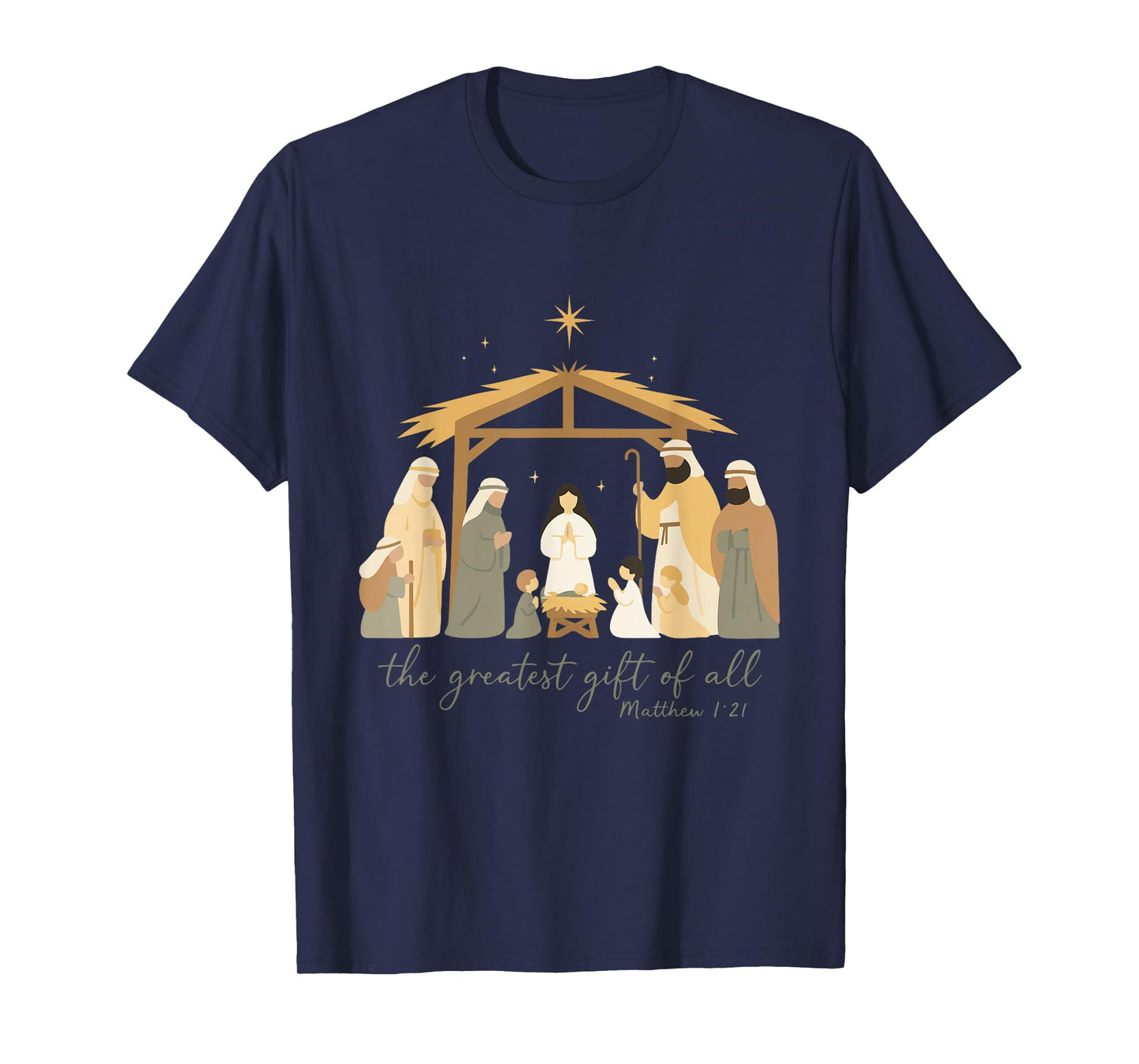 The Greatest Gift for All Christmas Nativity Jesus Christian T-Shirt