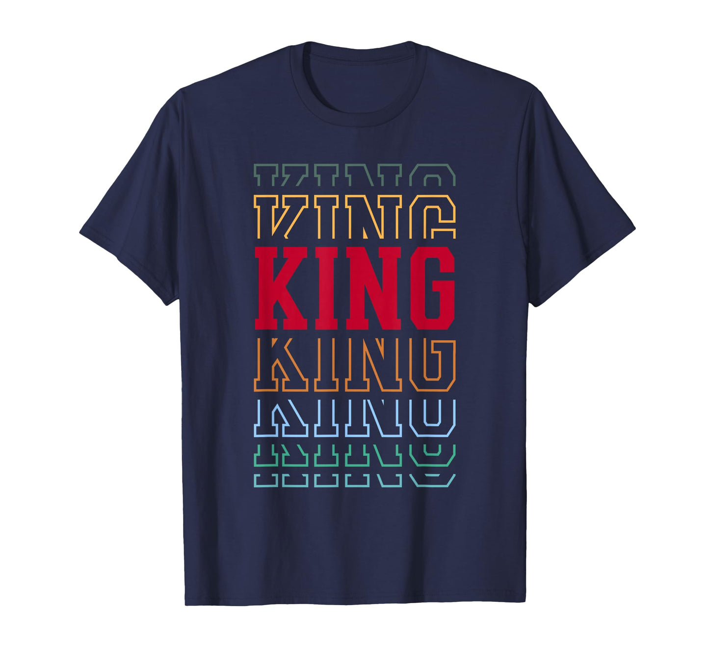 King Layered Text Costume Royalty Party T-Shirt