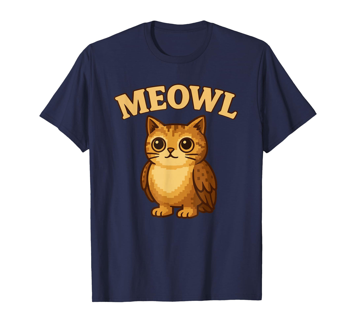 Cat Owl Funny Cursed Internet Trendy Meme T-Shirt