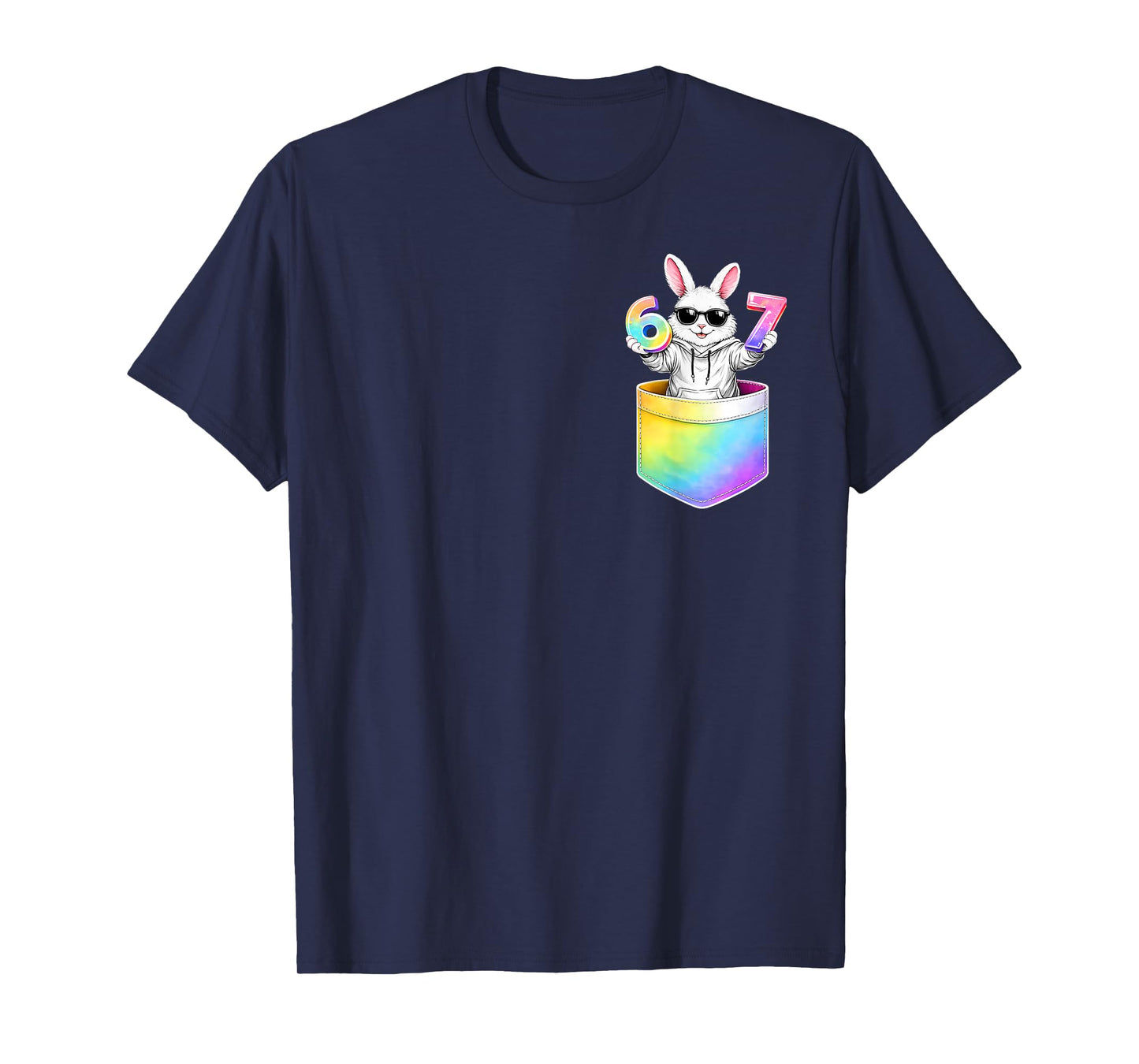 Easter Bunny in Pocket Six Seven Bruh 67 Meme Easter Day T-Shirt