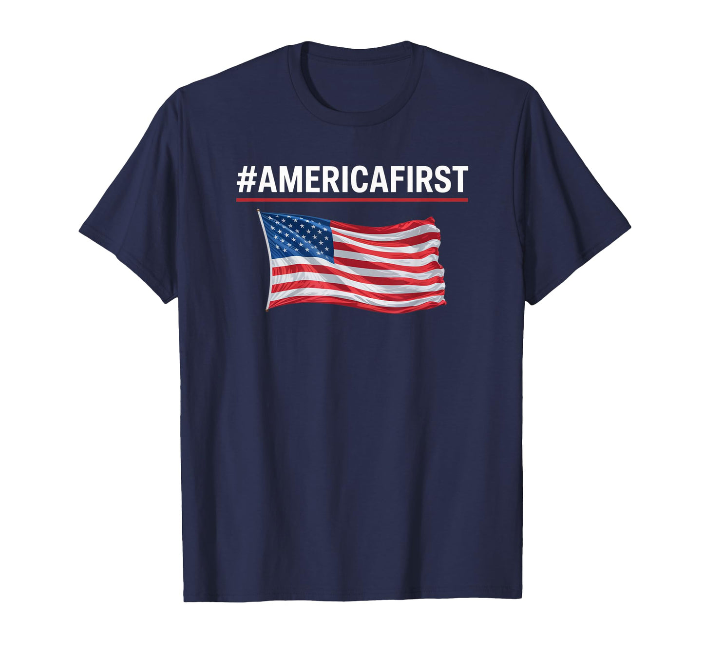 America First USA Flag Men Women Memorial Day Veterans Men T-Shirt