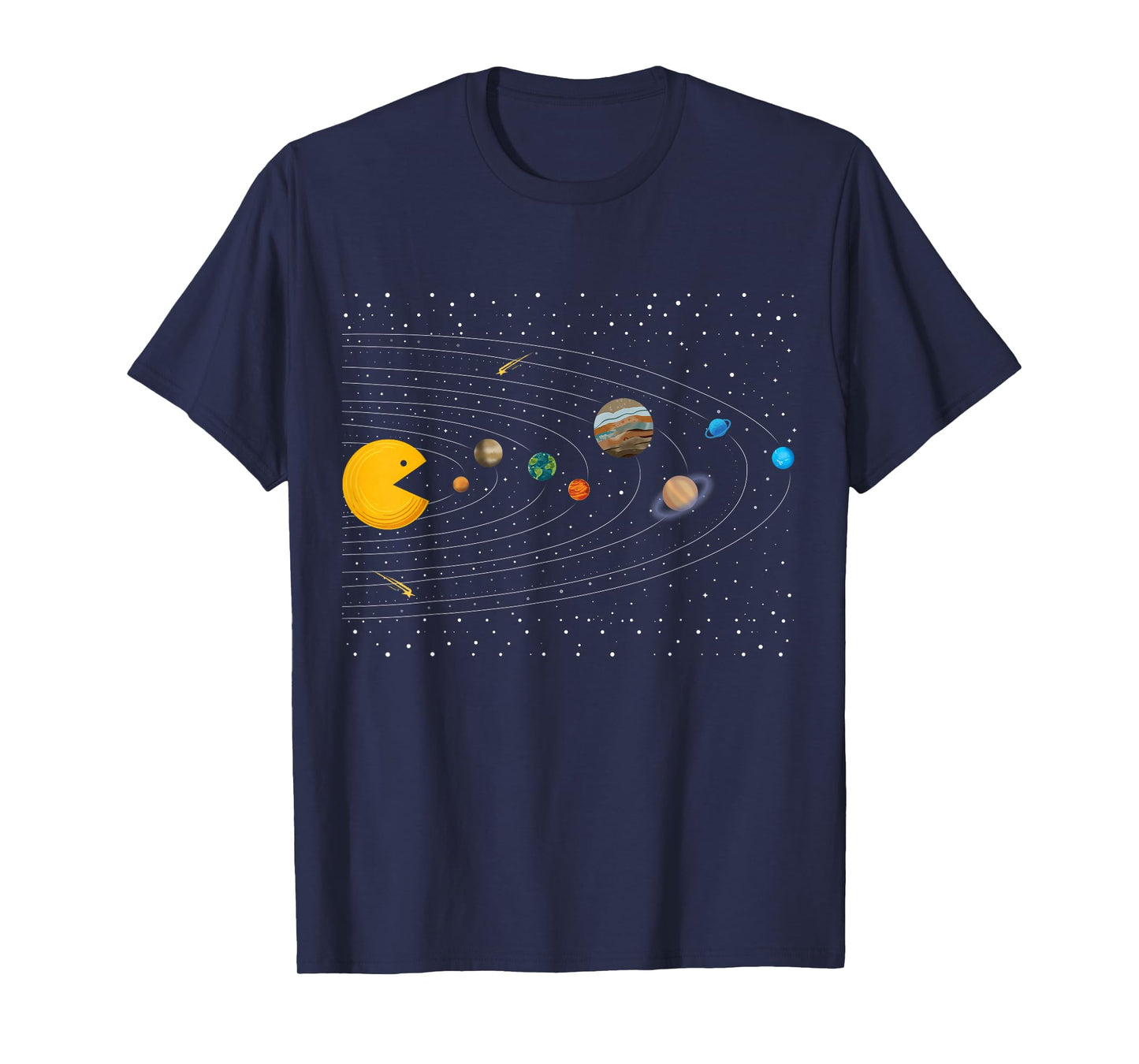 Solar System Video Game Funny Graphic Tees Planet Astronaut T-Shirt