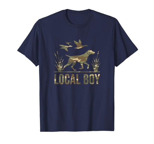 Dog Local Boy Hunting Dog Camo Southern Country PrideVintage T-Shirt