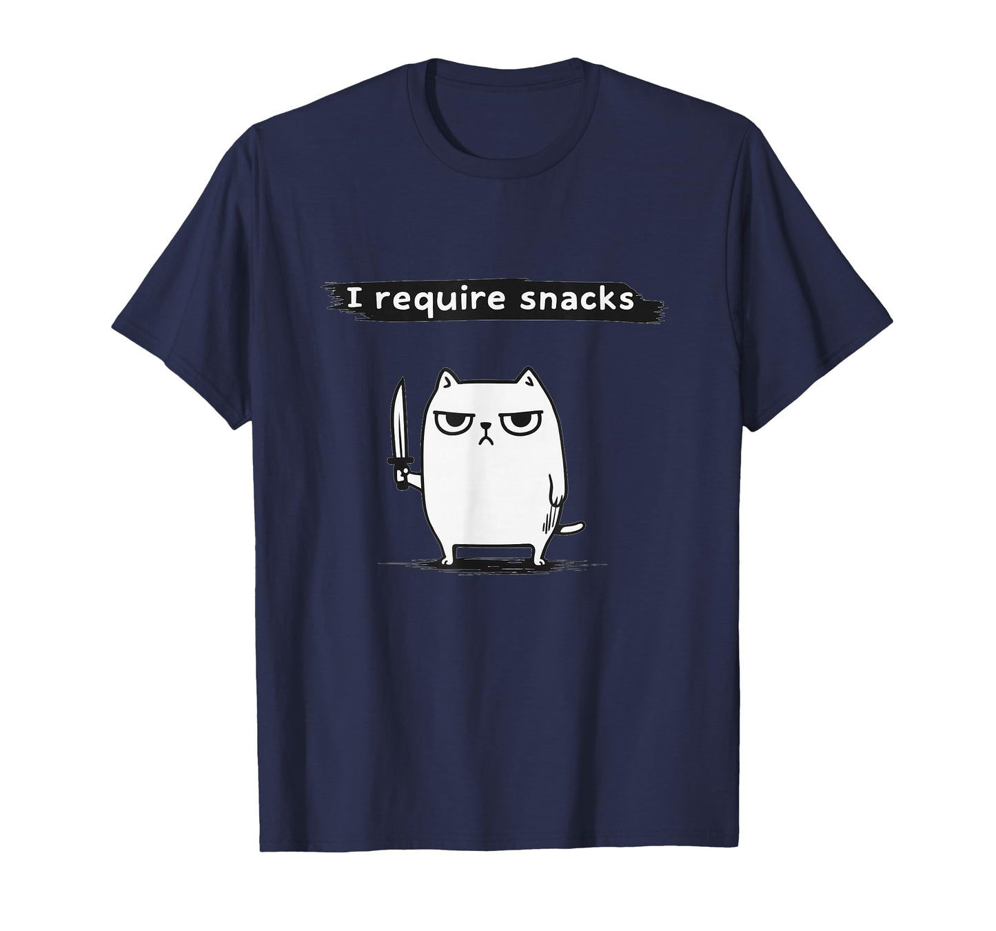 I Require Snacks Angry Cat Funny Meme T-Shirt