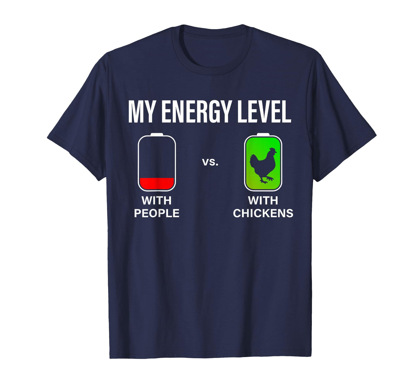 My Energy Level Funny Chicken Lover Backyard Chicken Farming T-Shirt