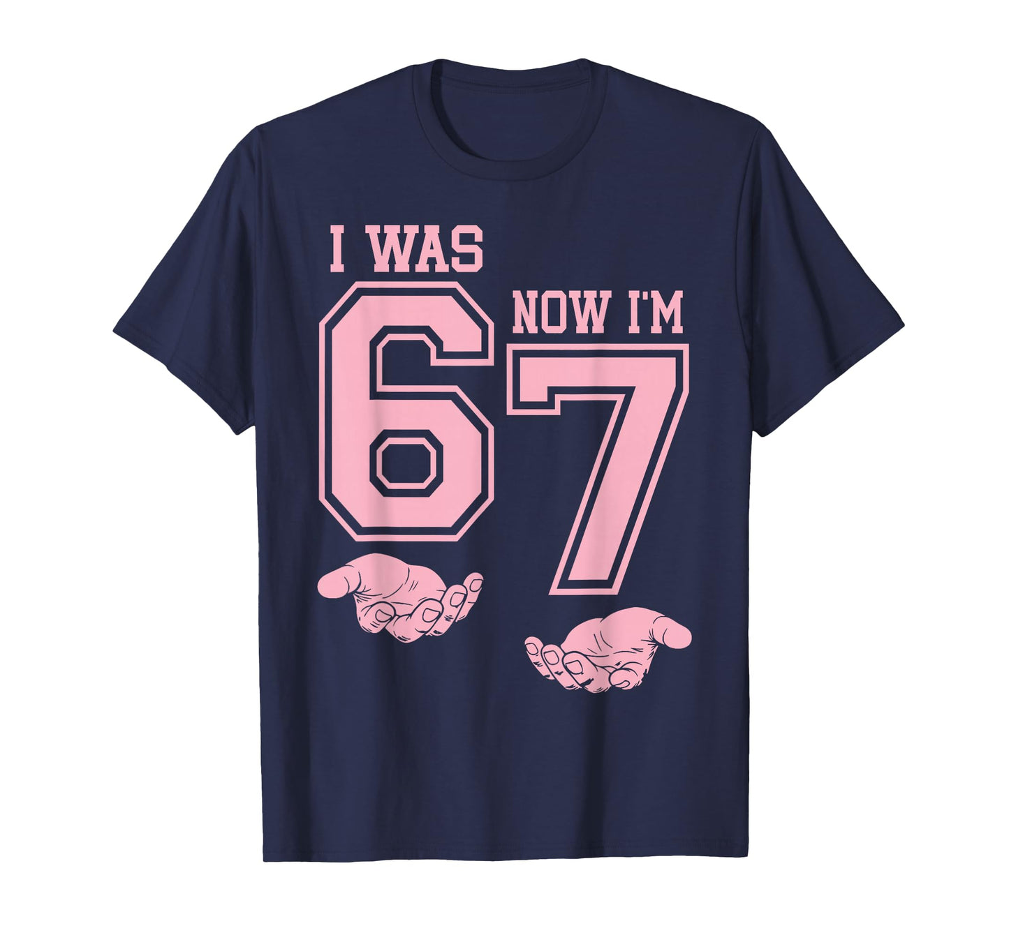 Six Seven Meme 7 Year Old Birthday Shirt was 6 Now I'm 7 T-Shirt