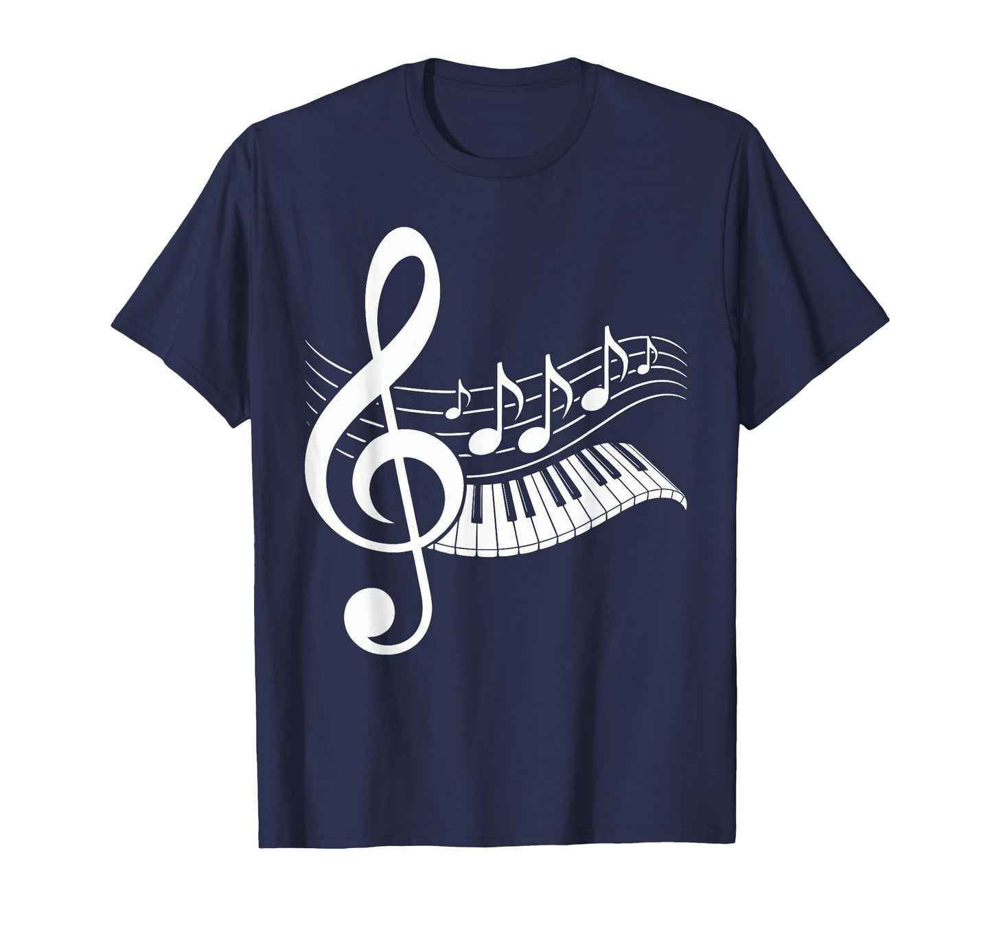 Pianist Music Note Treble Clef Piano Player Keyboard Teacher T-Shirt