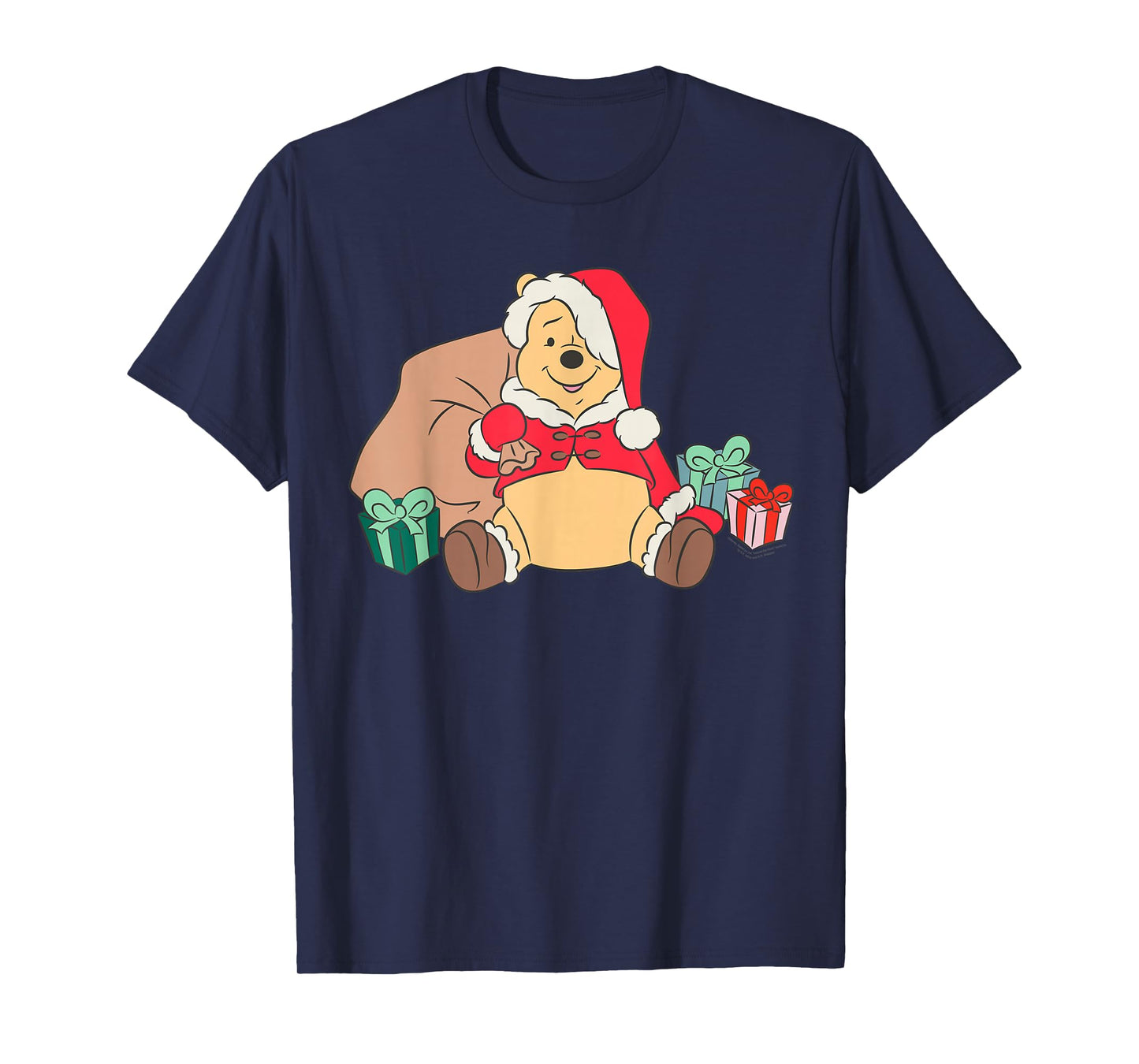 Disney Winnie The Pooh Santa Claus Holiday T-Shirt