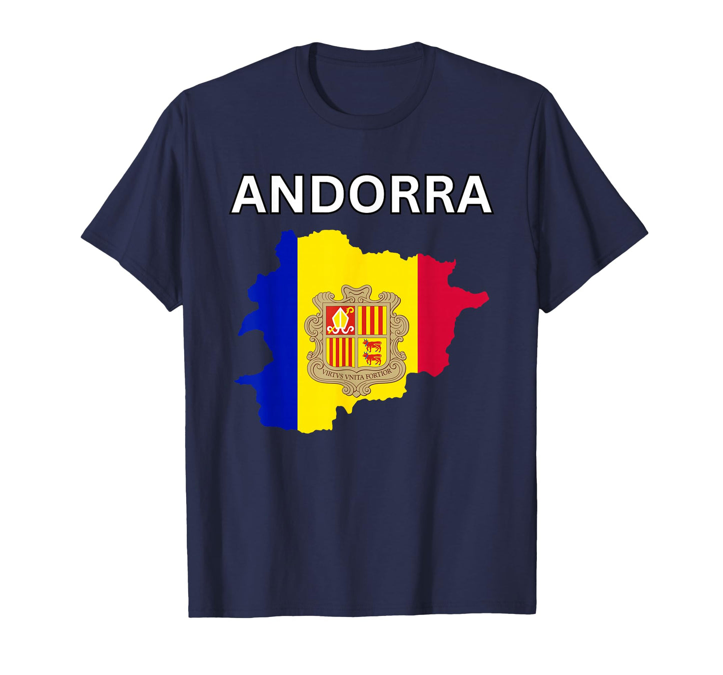 Andorra Flag Map T-Shirt